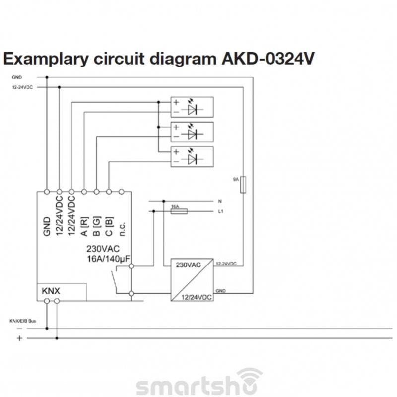 فعال ساز دیمر 3 کاناله RGB برند MDT کد AKD-0324