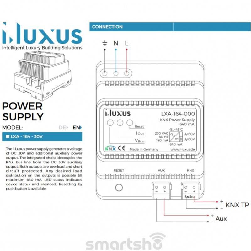 منبع تغذیه هوشمند 640 میلی آمپر iluxus کد LXA-164-000