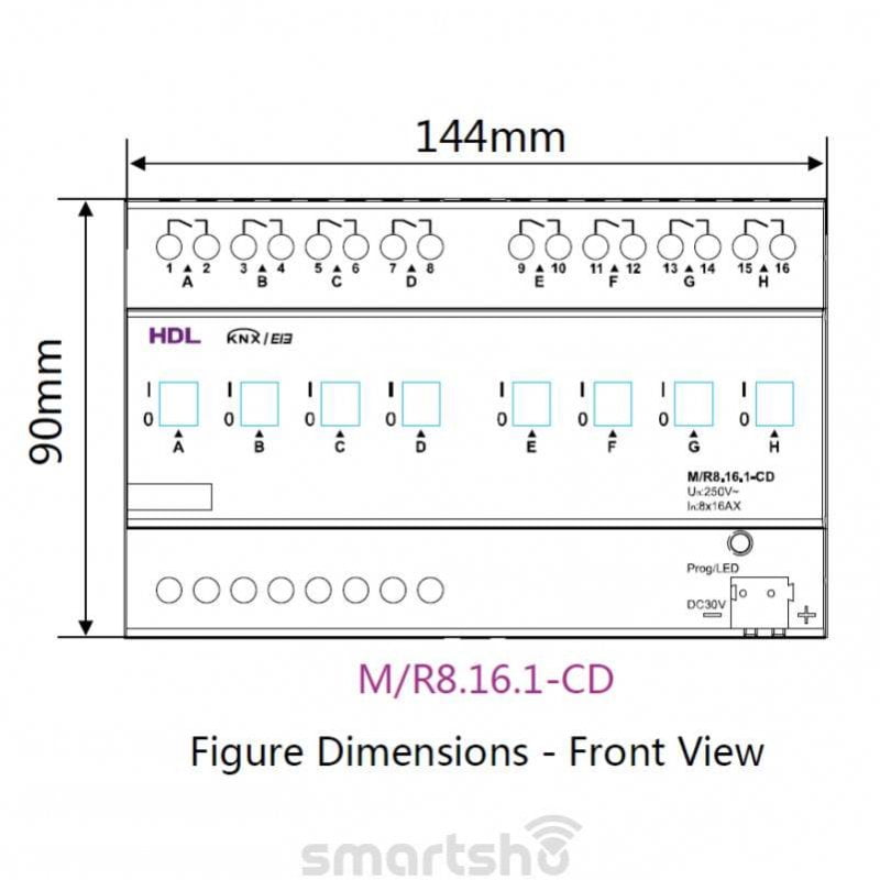 فعال ساز سوئیچ 8 کاناله 16 آمپر HDL کد M/R8.16.1-CD