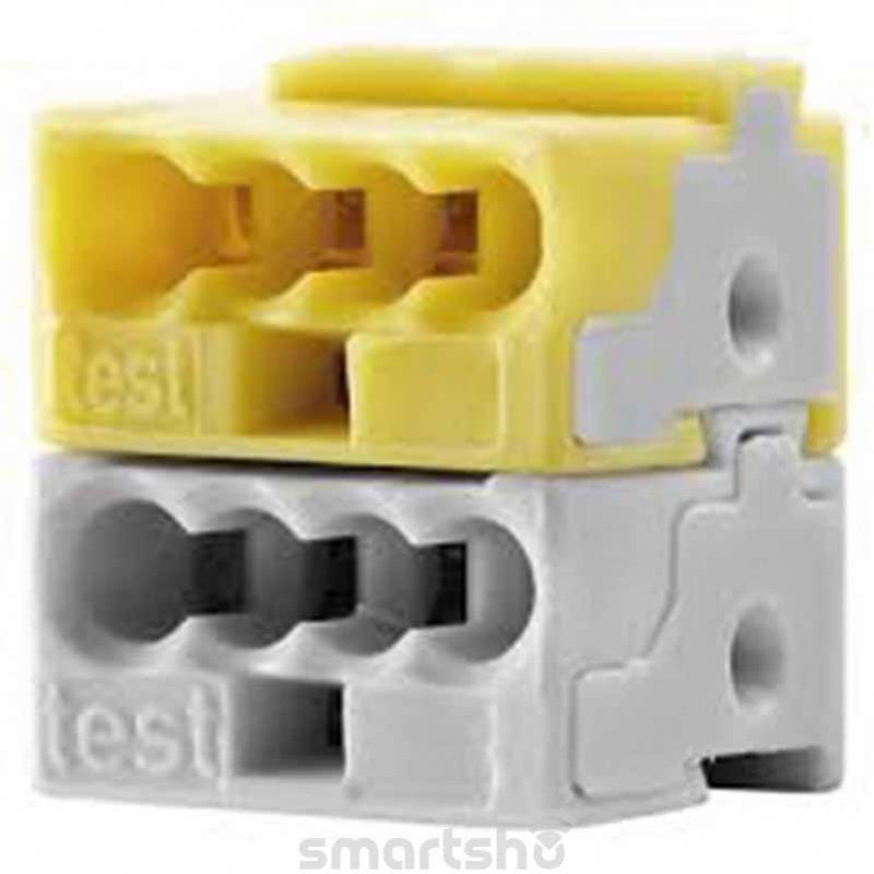 کانکتور سفید و زرد KNX اشنایدر کد MTN689702 بسته 50 عددی