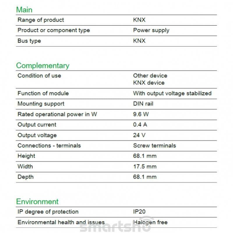 منبع تغذیه 24VDC-0.4A اشنایدر