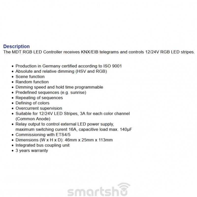 فعال ساز دیمر 3 کاناله RGB برند MDT کد AKD-0324