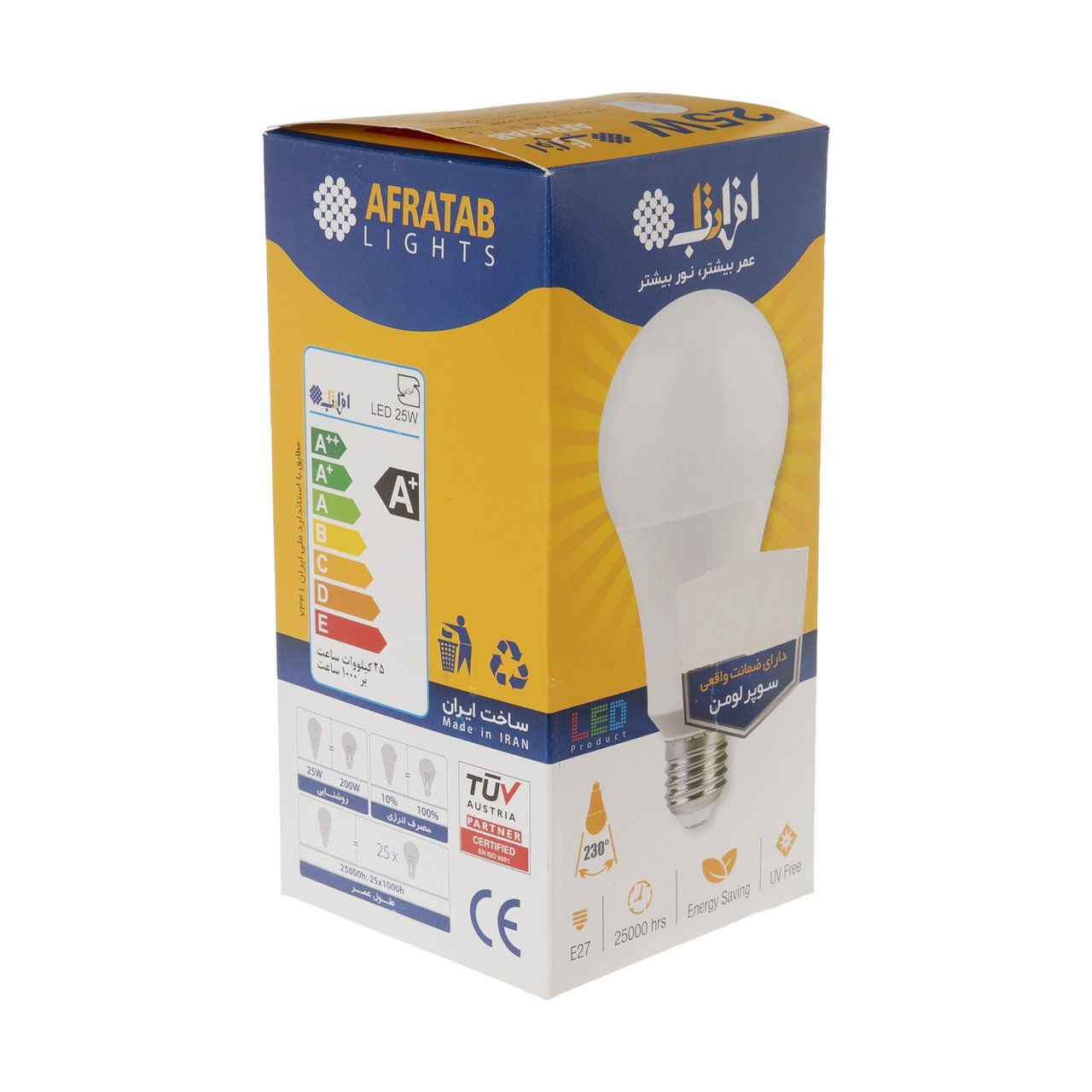 لامپ LED حبابی 25 وات افراتاب مدل AF-A95-25W پایه E27