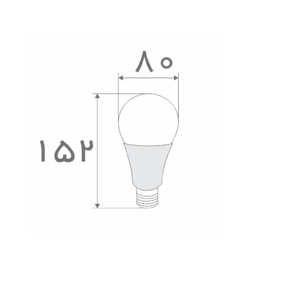 لامپ LED حبابی 25 وات افراتاب مدل AF-A95-25W پایه E27