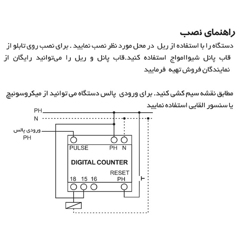  شمارنده دیجیتال شيوا امواج مدل SDC-2M