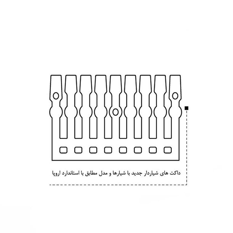 داکت شیاردار 40x40 طرح ایتالیایی سوپیتا کد SLT4040 بسته 12 عددی