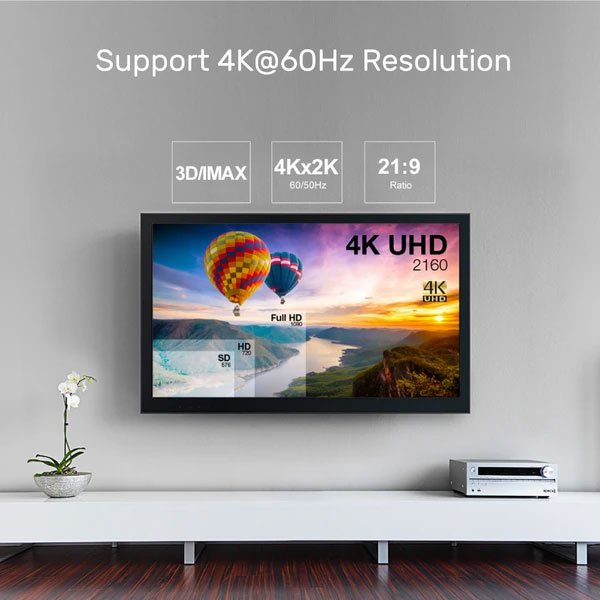 کابل HDMI 2.0 یونیتک مدل Y-C1034BK