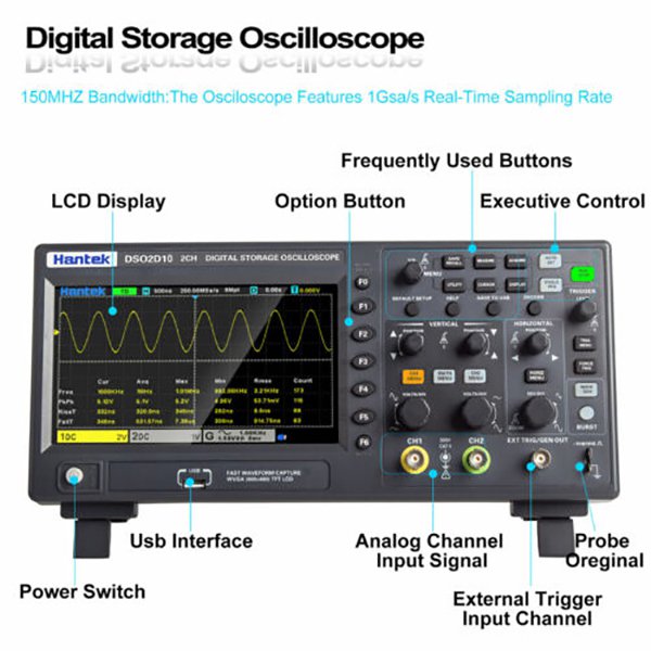 اسیلوسکوپ هان تک مدل DSO2D10