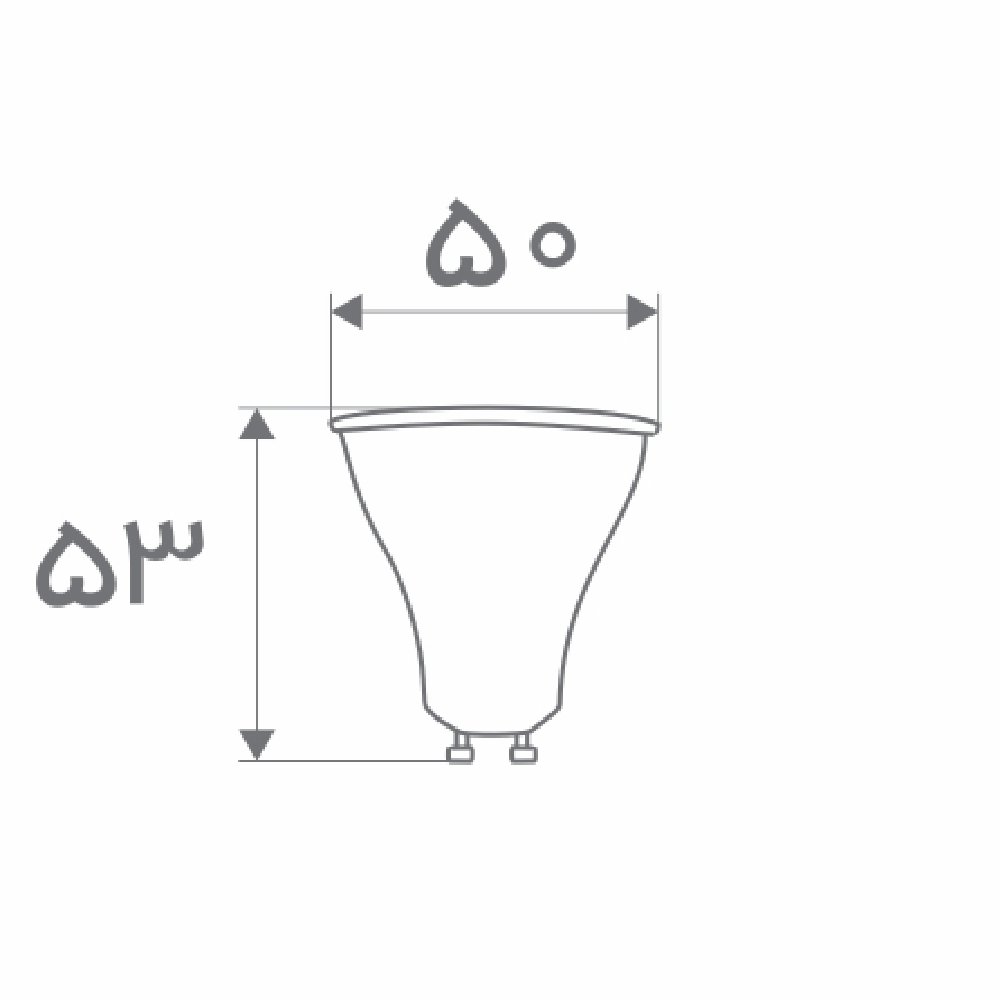 لامپ هالوژن ال ای دی 7 وات افراتاب مدل AF-PS-7W پایه GU10