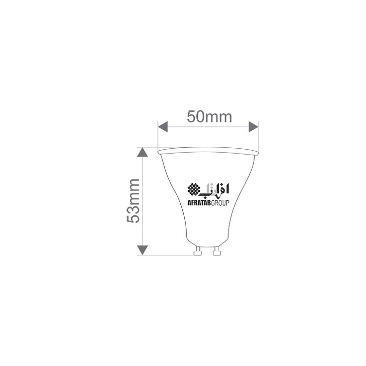 لامپ هالوژن ال ای دی 6 وات افراتاب مدل AF-SGU10-6WD پایه GU10